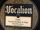Vocalion 5013 Uncle Dave Macon TOSSING THE BABY SO HIGH 78 rpm Country E 1926
