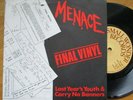 MENACE 7” vinyl final OI PUNK 'Last Years Youth' 1979 skins SMALL WONDER RECORDS