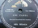 NEIL SEDAKA- 78 RPM- OH, CAROL / PASAJE DE IDA