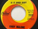 NORTHERN SOUL Cindy Malone IS IT OVER BABY Capitol 45 rare NM
