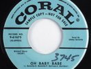 Rockabilly 45 JOHNNY BURNETTE TRIO Oh Baby Babe CORAL HEAR