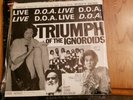 D.O.A. Triumph Of The Ignoroids  EP 45 rpm uncensored cover