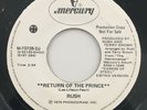 RUSH  Return Of The Prince promo Canadian Mercury 45