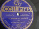 Fred Allen - 78rpm single 10-inch – Columbia #A-2099 The Sunshine Of Your Smile