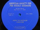 AMERICAN SOCIETY FOR OCCULT SCIENCES How To Develop ESP Facts About Witchcraft