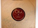 Louis Armstrong OKEH 8261 V+ His FIRST HIT record  Sleeve is SIGNED by Louis 78