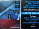 SEALED ALICE COOPER SPECIAL FORCES  USA IMPORT BLUE  VINYL LP RECORD
