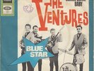 THE VENTURES BLUE STAR / COMIN' HOME BABY 1966 SURF ROCK RECORD GERMANY 7