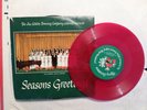 SCHLITZ BREWING COMPANY  RED VINYL 45 RECORD/MERRY CHRISTMAS/SILENT NIGHT/WINTER
