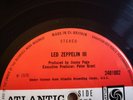 Led Zeppelin LP 3 UK Atlantic plum 1st press Pete grant credit