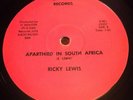 Ricky Lewis Aparthied In South Africa