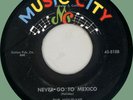 HOLIDAYS Never Go to Mexico / JOHNNY GEORGE Music City Hop 45rpm 1958 doo-wop