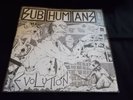 SUBHUMANS - EVOLUTION EP  1983 BLUURG FISH 2 RARE PUNK EP PIC SL & INSERT NM