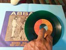 Green color Rare ABBA made in madagascar pouch and vinyl