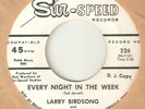 LARRY BIRDSONG Every Night In The Week SUR SPEED PROMO  NORTHERN SOUL USA 45
