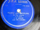 J B LENOIR rhythm & BLUES 78 on J.O.B Records PEOPLE ARE MEDDLING LET'S ROLL TB8