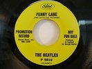 THE BEATLES - Penny Lane - Original 1967 Capitol  PROMO 45 rpm - Trumpet Solo