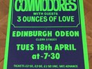 Commodores Original Concert Tour Gig Poster Odeon Theatre Edinburgh 1978