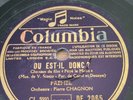 FREHEL - Où est-il donc ? - 78 tours / 78 rpm Columbia rare   Pepe le Moko