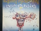 Iron Maiden, Can I play With Madness 45 single vinyl signed by BRUCE DICKINSON