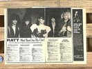 RATT VERY RARE AND EARLY ORIGINAL MAGAZINE ARTICLE W/ ORIGINAL PARTY PINS/CARDS