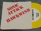 HAWKWIND - Sonic Attack - 2015 Cleopatra YELLOW VINYL Single Sided Reissue RARE
