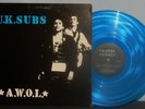 U.K. SUBS 1982 COLORED VINYL PUNK OI  LP A.W.O.L WITH SIGNED CONCERT POSTER NM