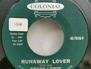 Grady Lewis Colonial 7010 RUNAWAY LOVER (GREAT ROCKABILLY 45) PLAYS VG++