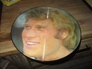 Johnny Hallyday Rare PLV en forme de 33 Tours 20 ans(1979) avec visage de Johnny