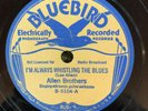 Bluebird 5104 Allen Brothers TIPLE BLUES  country 78 rpm EE+ 1928/30