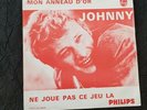 45t juke box encart original France 373 661 JOHNNY HALLYDAY mon anneau d'or