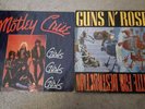 MOTLEY CRUE - GIRLS GIRLS GIRLS/ GUNS N' ROSES- APPETITE FOR DESTRUCTION RECORDS
