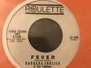 BARBARA ENGLISH Fever ROULETTE 45, R&B, SOUL ORIG VINYL