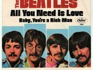 THE BEATLES All You Need Is Love West Coast Picture Sleeve & East Coast 45