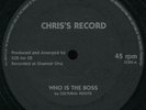 Cultural Roots - Who Is The Boss UK Chris's Records 12