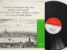 Susanne Lautenbacher: Handel- Sonatas for Violin Op 1 Nos 3, 10, 12 / Musicaphon
