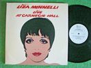 LIZA MINNELLI LIVE @ CARNEGIE HALL / 1981 DOUBLE LP / EX/NM/NM / ANDY WARHOL ART