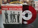 The Beatles SHE LOVES YOU / I'LL GET YOU Swan Red Vinyl 45rpm Pic Sleeve VG+/VG+