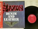 SAXON DENIM AND LEATHER CARRERE P-11113G Japan OBI VINYL LP
