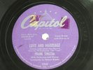 + 2 Free Frank Sinatra 78 with CAPITOL 3260 - Love And Marriage stock photo VG+
