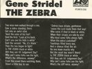GENE STRIDEL *The Zebra / Tomorrow Is Another Day* 1968 Atlantic Promo w/Sleeve