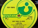 NO EMI LOGO DEEP PURPLE IN ROCK OG UK HARVEST RECORDS LP SHVL 777 A2/B1 INNER