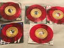 5 ELVIS SUN RED VINYL 45s Milkcow Blues Boogie +4 NM w/PICTURE SLEEVES