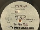 J-Max ?– To The Max - Disc Makers Acetate 1997 Random Rap