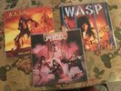 THREE W.A.S.P. LP VINYL RECORDS WASP HEAVY METAL GLAM ROCK HAIR BAND