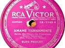 ELVIS PRESLEY - LOVE ME TENDER / HOUND DOG - 78 RPM PURPLE LABEL- RARE - URUGUAY