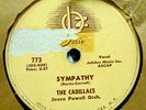 THE CADILLACS doo-wop 78 SYMPATHY b/w NO CHANCE on strong VG cond. Josie TB1179
