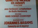 GINETTE NEVEU - SCHMIDT-ISSERSTEDT / BRAHMS violin concerto / STIL