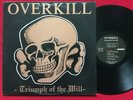 OVERKILL   TRIUMPH OF THE WILL LP (1985) ORIG 1ST PRESS PUNK METAL SST 038 EX