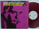 PROMO WHITE LABEL RED VINYL / EDDIE COCHRAN SITTIN IN THE BALCONY